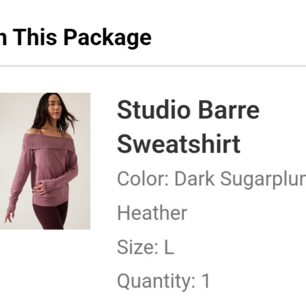 Barre style sweatshirt